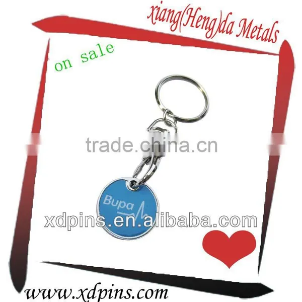 Coin Keychain With Keyring /customized Logo Coin Keychain