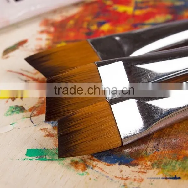 Free Sample Angular Shape Of Nylon Hair 9pcs Set Artist Brush Watercolor Brush In Stock photo-4