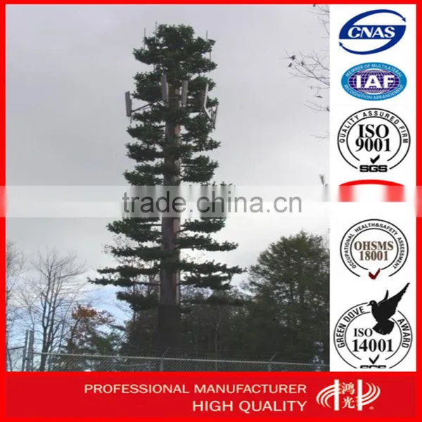 Professional Telecommunications Towers , Disguised Pine Tree Tower for Cell Phone Signal Broadcasting