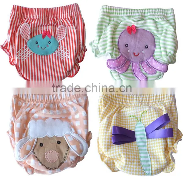 100% Cotton 3D Embroidery Patterns Potty Training Pants Baby Trainer