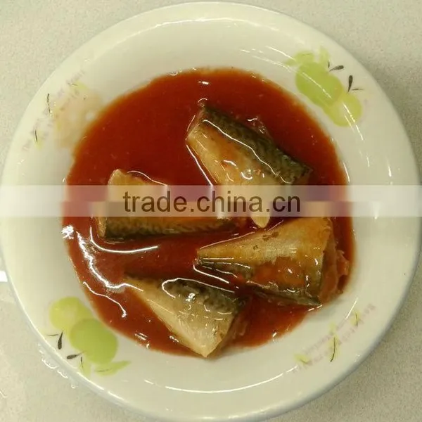 Chinese Wholesale Canned Mackerel in Tomato Sauce