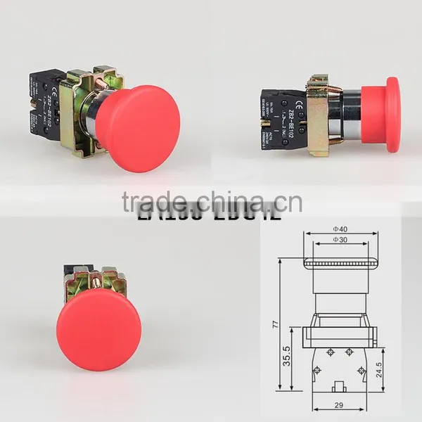 CE Certificate Colorful Metal High Quality Mushroom Push Button Micro Switch Supplier's Choice photo-4