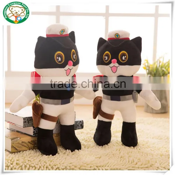 Black Cat Plush Toy Doll Cartoon Doll Children New Year Gift Birthday Gift photo-2