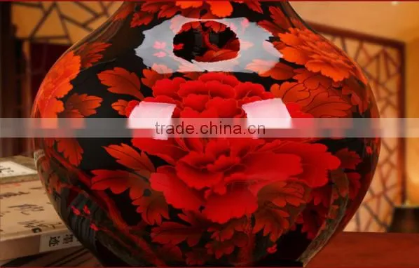 Crystal Glaze Black Bottle Vase Of Jingdezhen Ceramics ZSJY 114-1 photo-3