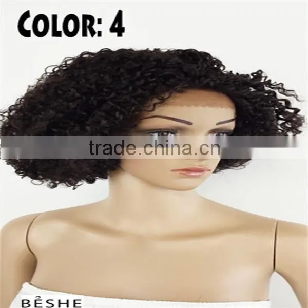Factory Price Stock Brazilian Remy Human Hair Afro Kinky Curly Full Lace Wigs photo-2