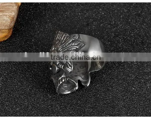2016 Hot 316L High Quality Skull Finger Ring Man photo-5
