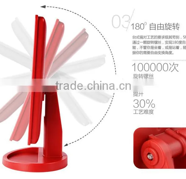 Single Side Touch Sensor Desktop Rotating Salon Mirror photo-4