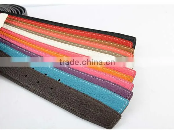All Colors Litchi Textured Both Side Genuine Cowhide Leather Straps for Sale photo-6