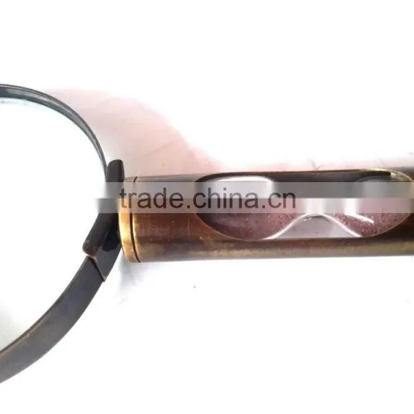NAUTICAL MAGNIFYING GLASS LENS WITH SAND TIMER-VINTAGE STYLE MAGNIFYING GLASS NMG001 photo-5
