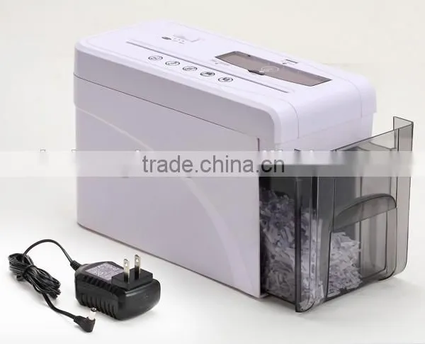 Desktop 24V Hand Held A4 Micro Cross Cut Document CD Credit Card Paper Shredder in Home Depatment Office