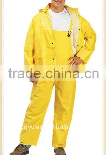 yellow pvc/polyester/pvc workwear