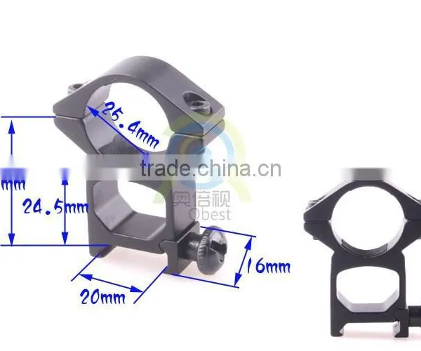 2 x High Profile See Through 25.4mm Scope Rings 21mm Picatinny Weaver Rail Mount photo-3