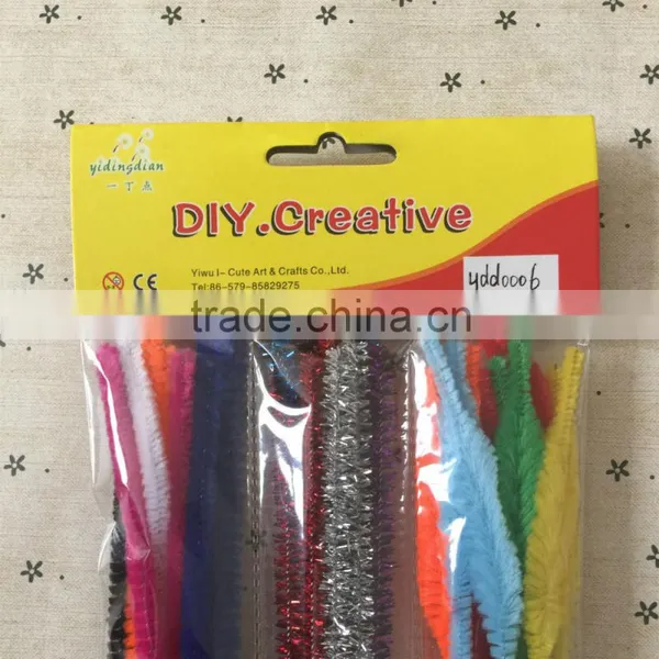 Craft Pipe Cleaners Chenille Stem Acrylic Pipe Stems 6mm 20pcs photo-6