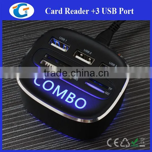 Novelty Gift 3 Ports Usb Hub With Different Card Readers photo-5