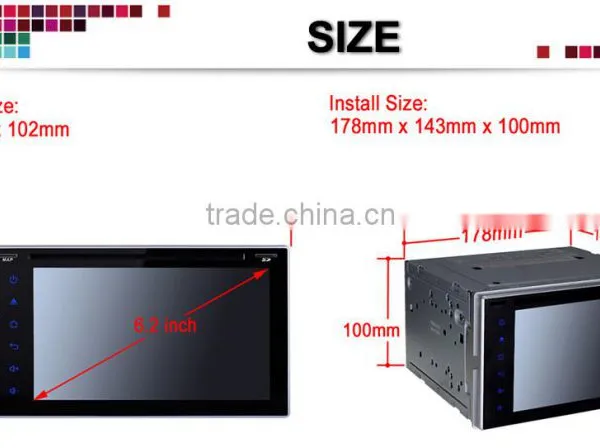 Android System 6.2'' Capacitive Screen 2 Din Multimedia With Gps photo-3