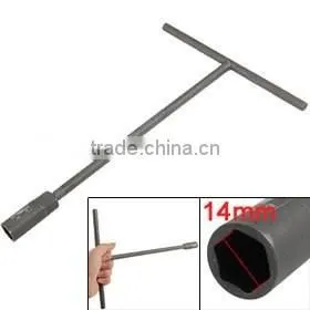 14mm Hex Socket Knurling Handle T Type Bar Wrench Tool