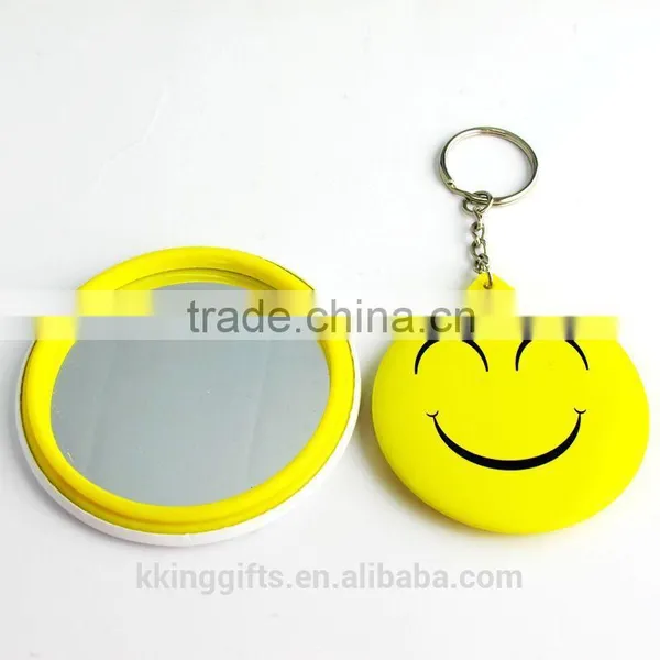 Rounded Shaped Customized Blind Spot Rear Facing Back Seat Infant Mini Mirror With Ley Ring