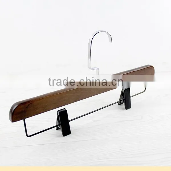 LP156 Clothes Hanger With Velvet Pants Bar Wooden Pant Hanger for Hot Sale Quality Choice photo-2