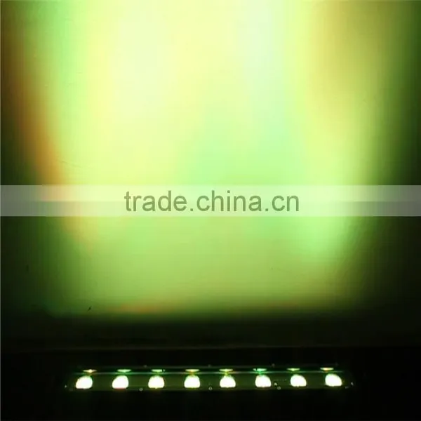 High Quality 8*Tri-3W RGB Battery IR Remote LED Wall Wash Light photo-3