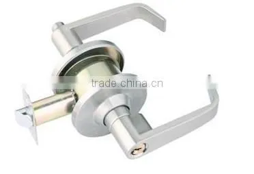 American Style Security Satin Brass Finish Zinc Handles Door Lever Lock for Both Right and Left Side photo-5