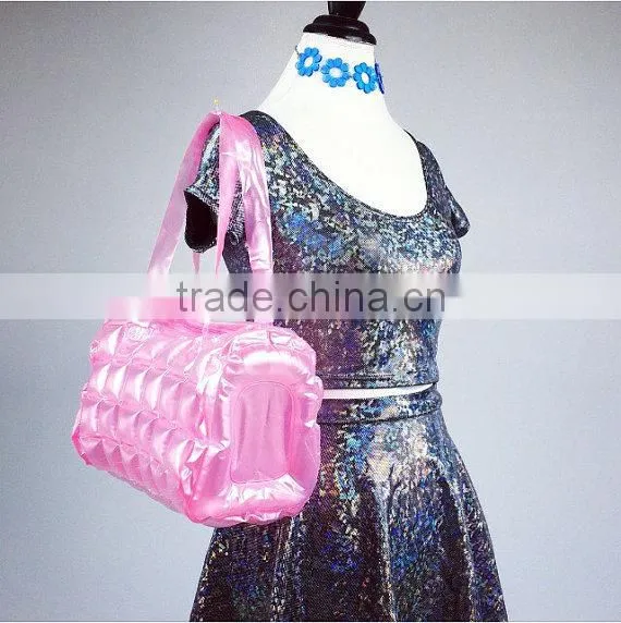 Pink Inflatable Tote Bag Clear Pvc Bubble Bag photo-2