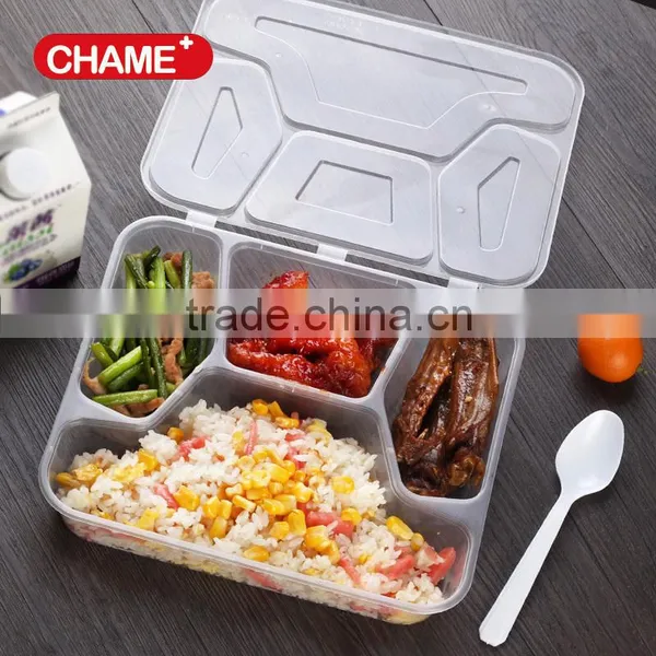 Food Grade Plastic Take Away Meal Prep Containers With Easy Open Lids photo-4