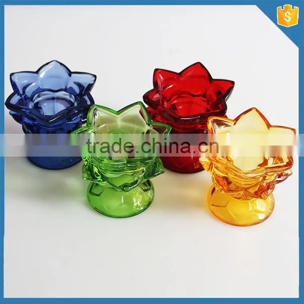 LX-Z045 Double Purpose Lotus Flower Colored Candle Holder With Foot photo-5