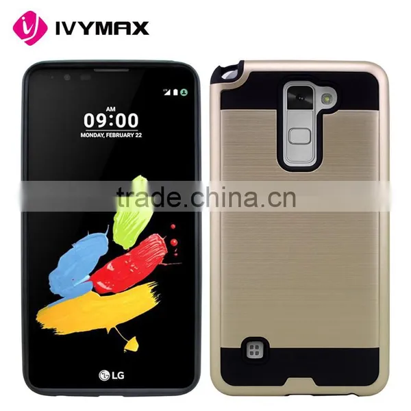 Mobile Phone Case Manufacture Aliminium Textured Grip Back Covers for LG Ls775/ g Stylus 2 photo-3