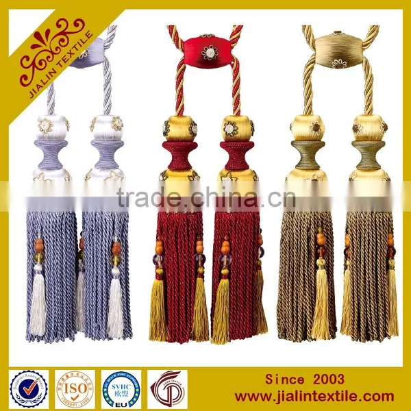 China Supplier Handmade Flower Curtain Bullion Cord Tassel