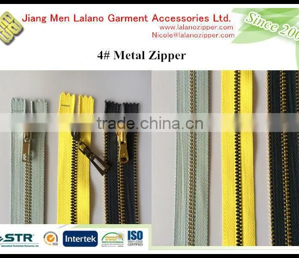Good Qualtiy Shiny Brass Zippers for Pants photo-3