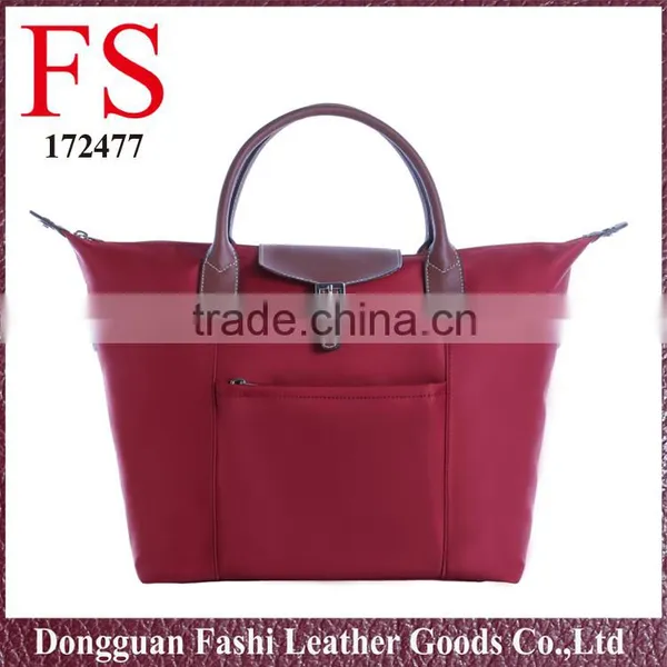 New Products Stylish Nylon Big Plain Shoulders Bags With Flap