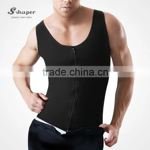 S-SHAPER Hot Faja 2033 Men`s Latex Waist Trainer Vest 3 Hooks Waist Cincher Steal Boned Body Shaper Corsets With Box photo-2