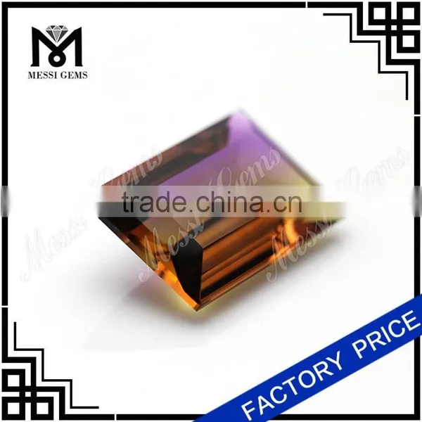 Hydrothermal Quartz Ametrine Baguette Cut for Amethrine Stone photo-3