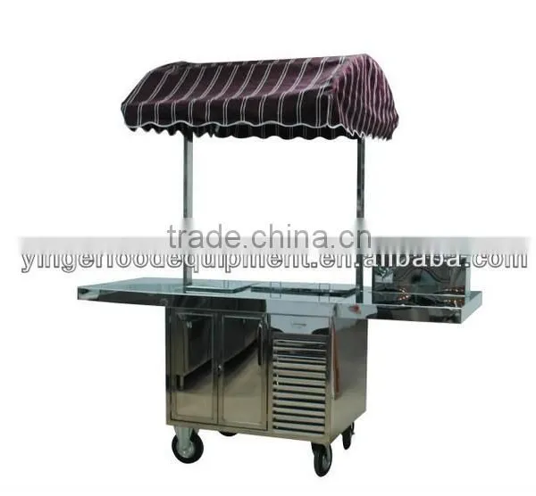 Mobile Hamburgers Carts Food Vending Truck Cart for Crepe Maker Sale photo-4