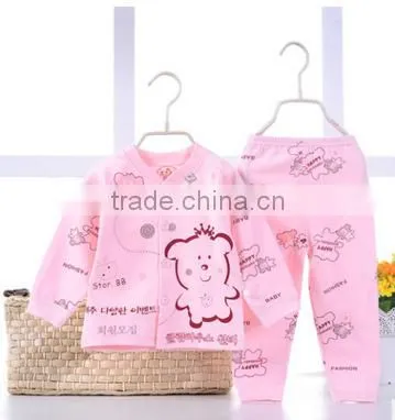 Cotton Baby Clothing Infant and Toddler 2pcs Set Top and Pants photo-2