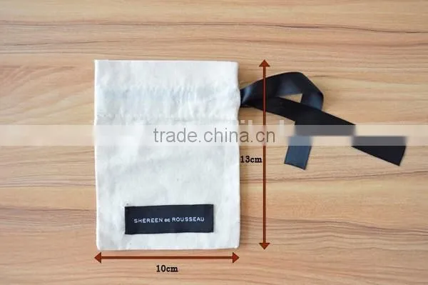 Custom Cotton Bag Drawstring Bag Jewelry Pouches (20150729J59) photo-3