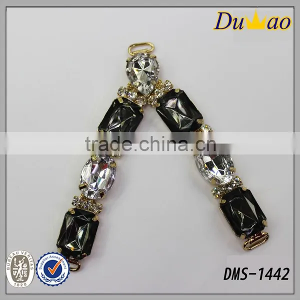 Fashion Crystal Rhinestones Glass Stones Woman Shoe Heel Accessories for Shoe