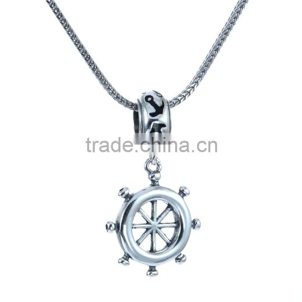 Sailor's Gift Ship Rudder Shaped Solid Silver Pendants photo-2
