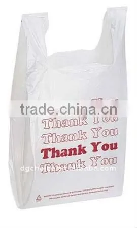 Wholesale Cheap Shopping Supermarket Shopping Custom Printed Plastic T-shirt Bag photo-4