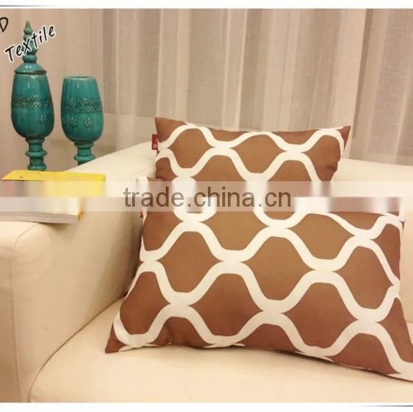 Fashion Printed Suede Leather Sofa Cushion