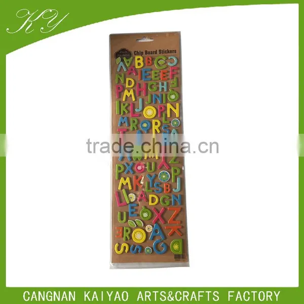 Newly Design 26 Letters Chipboard Sticker photo-3