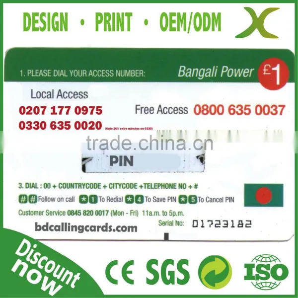 High Quality Scratch Calling Card/ Prepaid Top-up Phone Cards photo-4