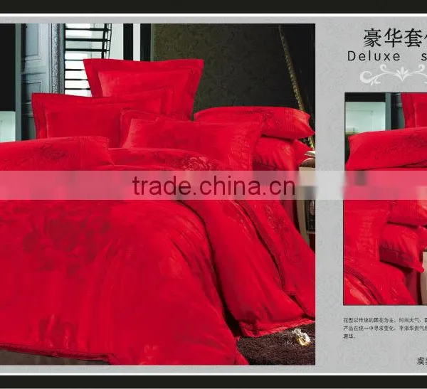 Viscose Cotton Jacquard Fabrics Bright Red photo-5