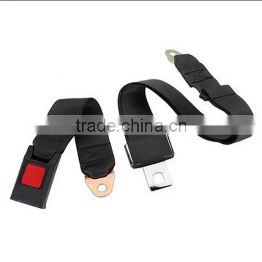 Black Car Seat Belt Lap Belt / Auto Adjustable Safety Belt / Seat Belt Buckle photo-4