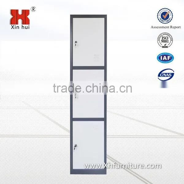 New Style Black And White 3 Door Vertical Steel Locker photo-6
