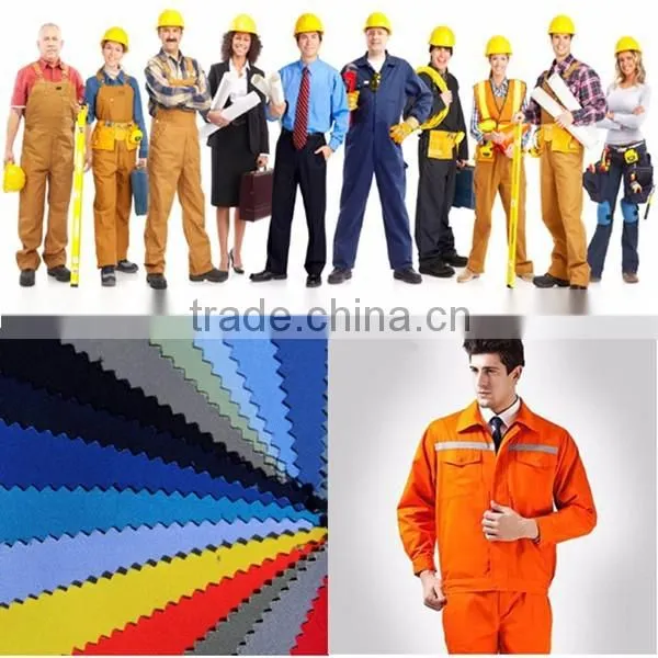 TC 65/35 Polyester Cotton Workwear Fabric Flame Retardant Water Proof Workwear Fabric