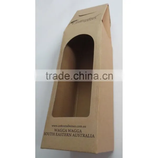 China Wholesale Eco Friendly Brown Kraft Gift Box for Wine photo-5