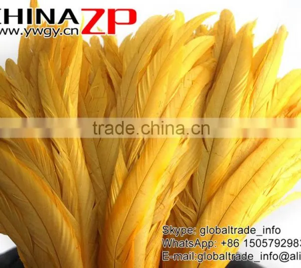 Leading Supplier CHINAZP Bulk Sale Cheap DIY Colored Yellow Chicken Fully Dyed Roosters Feathers photo-3