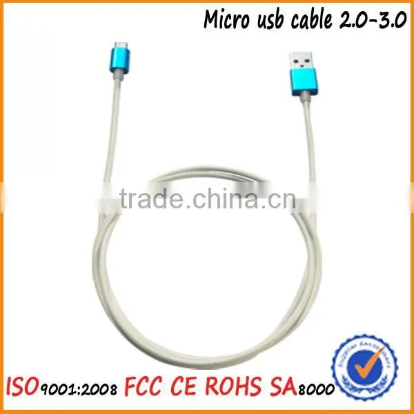 Aluminum Foil Shiled OD4.0 Custom Logo High Speed 2.0 Micro Usb Cable photo-3