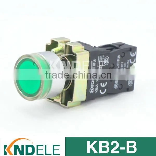 Flat Electrical Push Button Switch With 220v LED ,XB2-BW